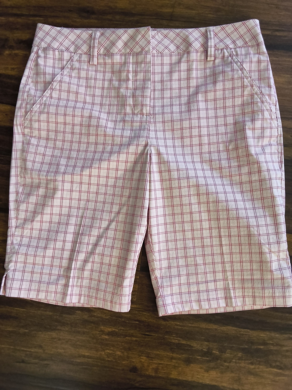 Puma Pink Plaid Bermuda Shorts
